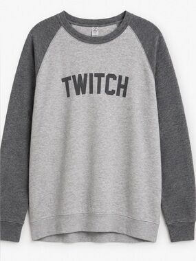 Alternative Apparel Twitch Raglan Sweatshirt 2XL Grey Charcoal